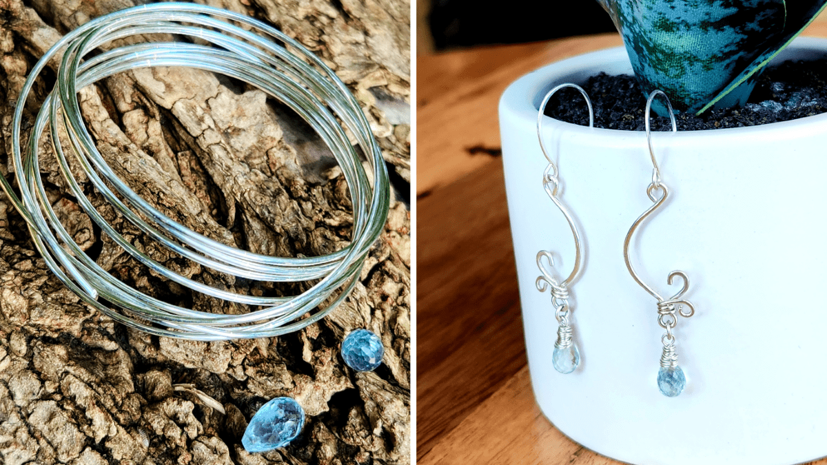 Moments Held earrings - aquamarine handmade jewelry vs mass-produced jewelry