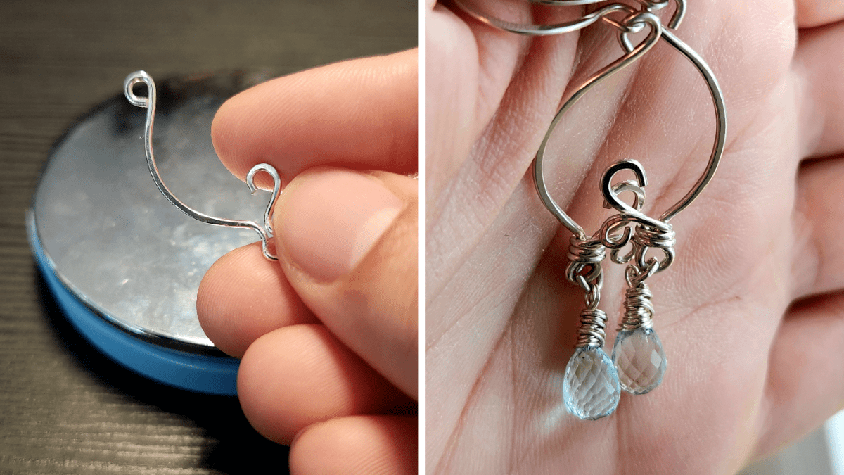 Woven Earth Jewelry made by hand with sterling silver and aquamarine gemstones