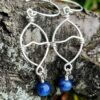 Handmade natural kyanite dangle earrings on branch
